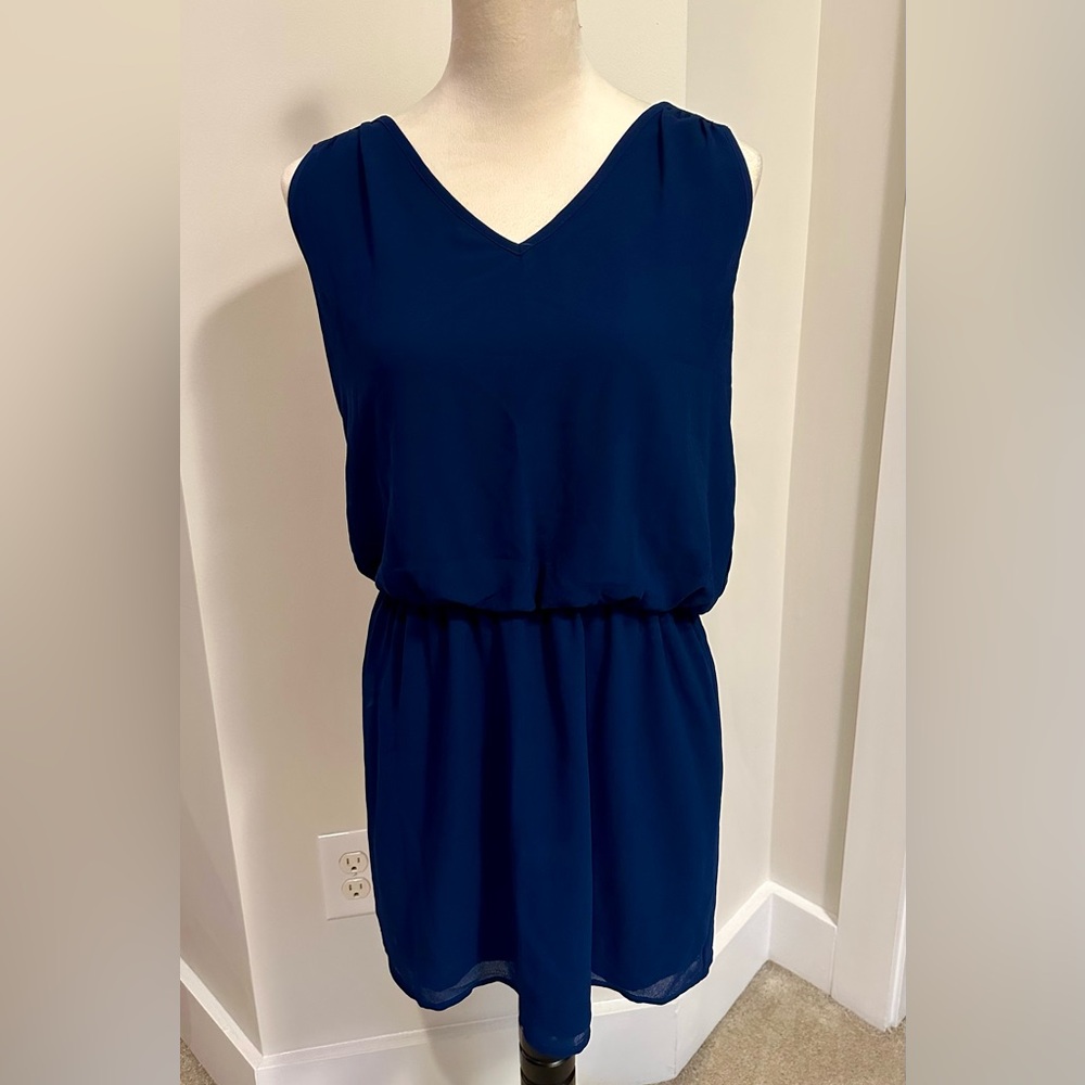 Naked Zebra Deep Blue Sleeveless Top